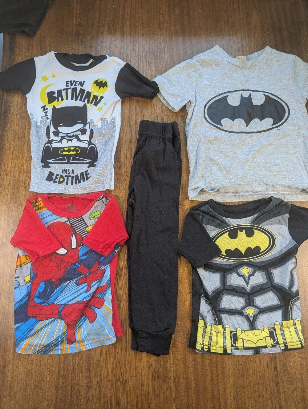 Bundle Of 9 Pcs Boys Superhero Clothing Hoodie Tees Pajamas Size 4 See Descript